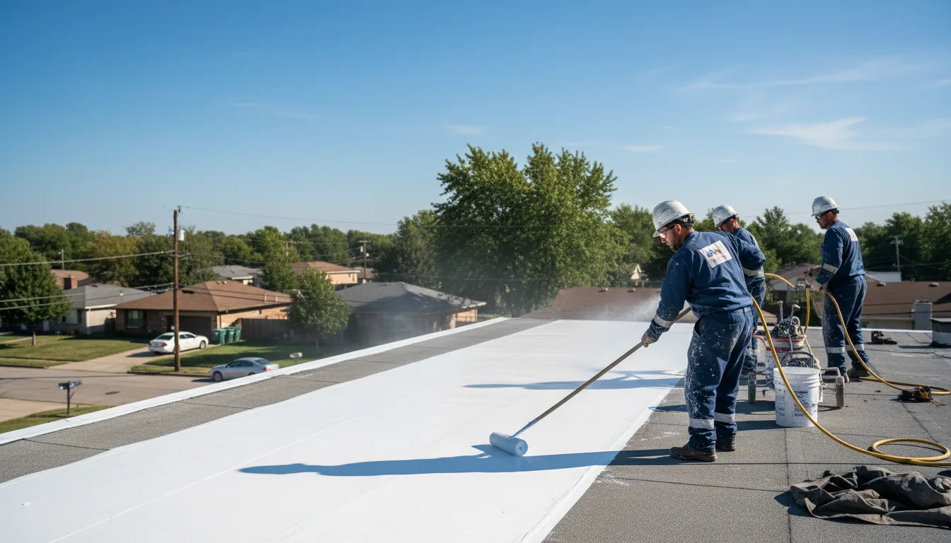 Commercial roof coating in Cowden, IL near me